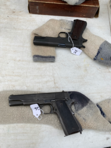 Table of Antique Pistols