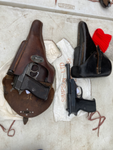 Table of Antique Pistols