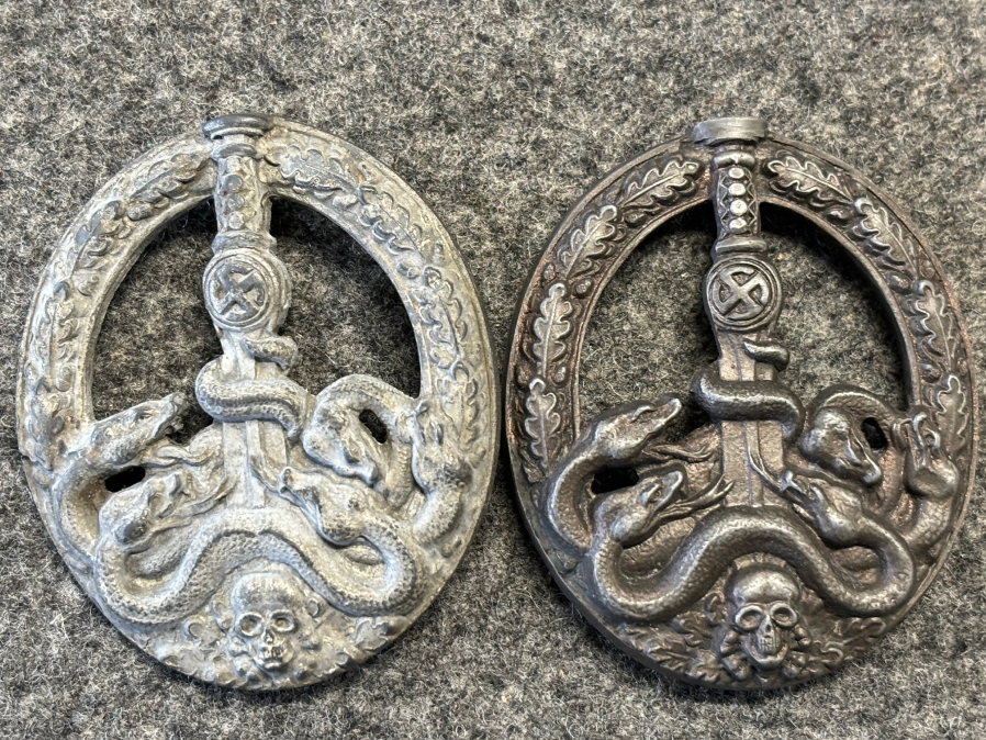 side by side comparison of the different version of the Anti-Partisan Bage