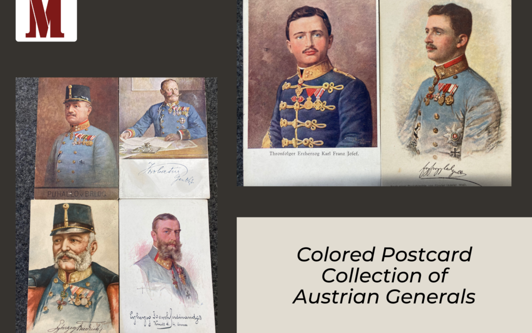 Colored Postcard Collection of Austrian Generals
